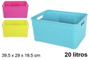 Cesta ratan Colom colores surtidos 20 l.