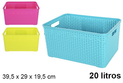 [102682] Cesta ratan Colom colores surtidos 20 l.