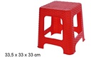 Taburete ratan rojo pequeño