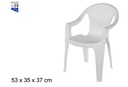 Silla plástico ratan infantil blanca