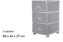 Cajonera ratan 3 cajones gris