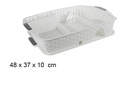 Escurreplatos ratan blanco 48x37 cm 