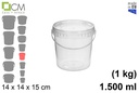 Envase plástico multiuso 1.500 ml (1 kg)