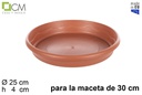 Plato maceta Elsa terracota 30 cm