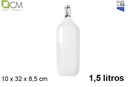 Botella plástico agua blanca 1,5 l.