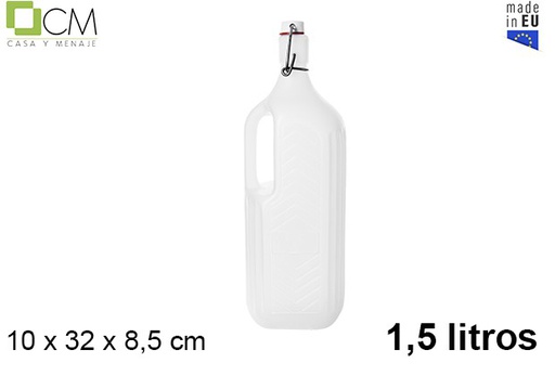 [102761] Bouteille d'eau blanche en plastique 1,5 l.