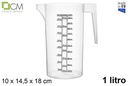 Jarra de plástico medidora 1 l.