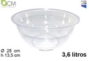 Bowl plástico cristal 3,6 l.