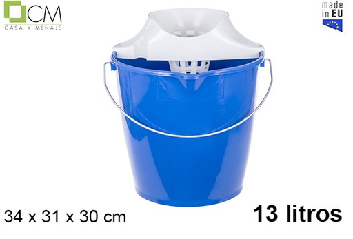[102950] Plastic bucket with drainer 13 l.