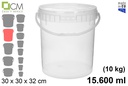 Envase plástico multiuso 15.600 ml (10 kg)