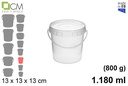 Envase plástico multiuso 1.180 ml (800 gr.)