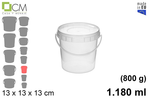 [103122] Recipiente plástico multiuso 1.180 ml (800 gr.)