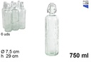 Botella cristal escocia tapón gaseosa 750 ml