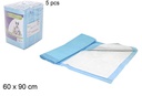 Pack 5 alfombra absorbente mascotas antideslizante 60x90 cm