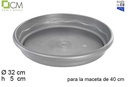 Plato maceta Elsa gris 40 cm
