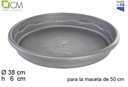 Plato maceta Elsa gris 50 cm