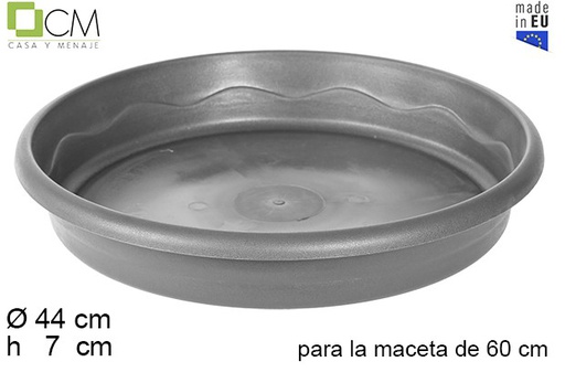 [104632] Assiette pot grise Elsa 60 cm