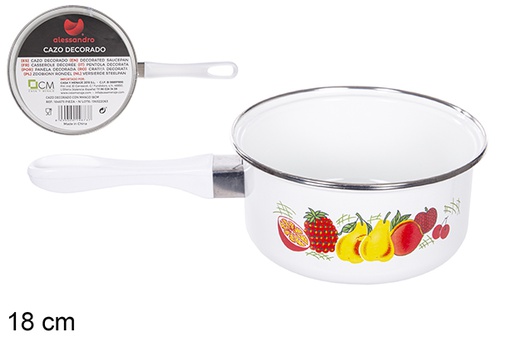 [104673] Decorated saucepan with handle 18 cm